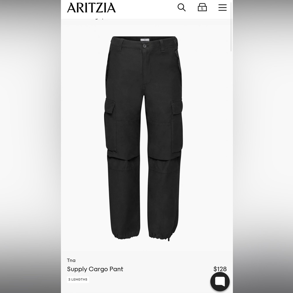 Aritzia TNA Supply Cargo Pants (short)